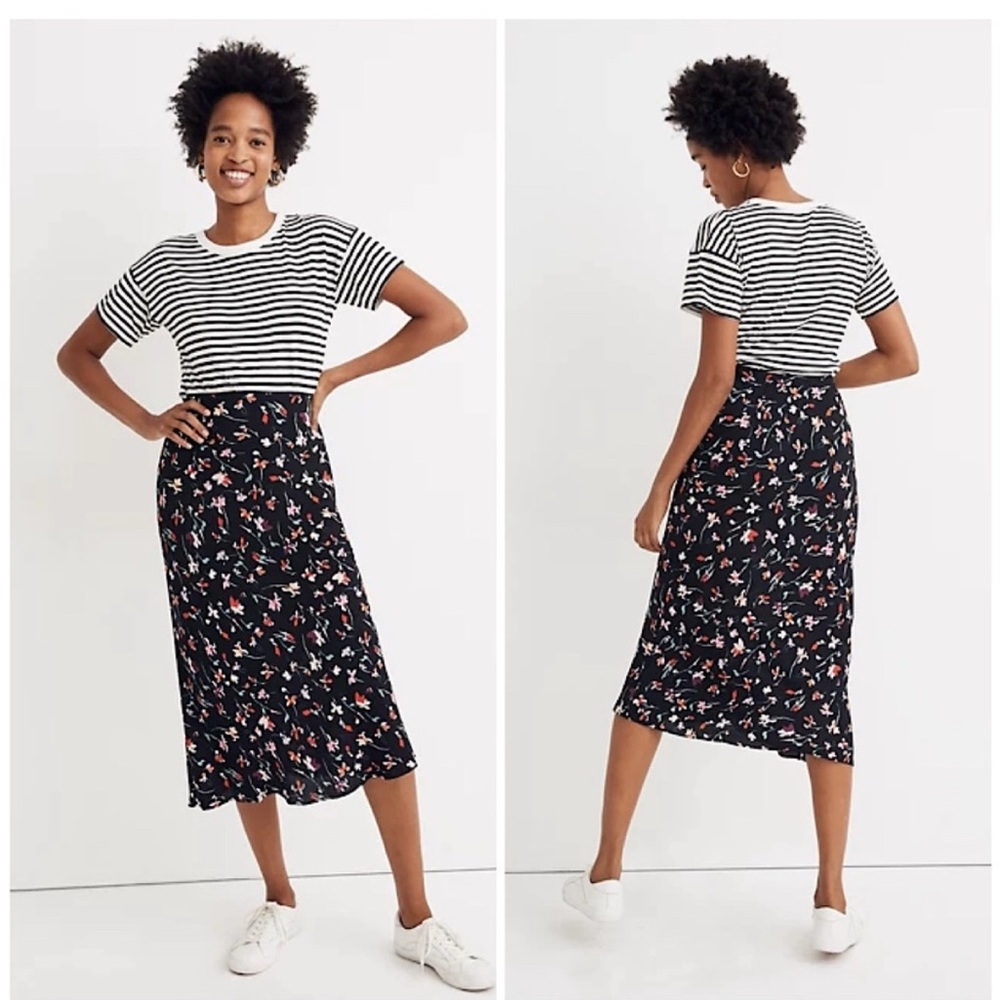 Madewell Floral Midi Skirt